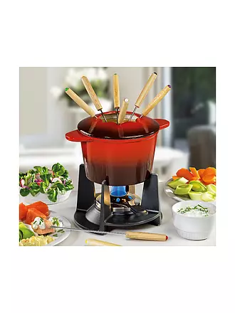SPRING | Guss Fondue "Grenoble" (Schwarz Matt) | rot